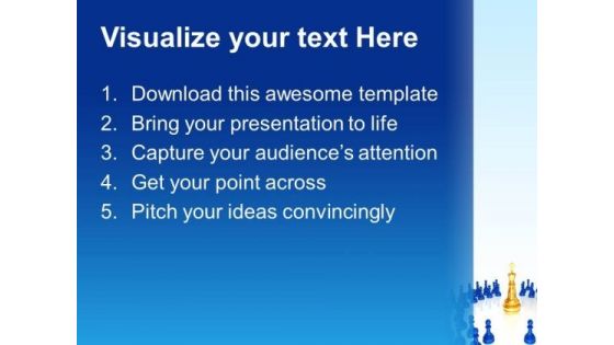 Chess King Surrounded Leadership PowerPoint Templates And PowerPoint Themes 0612