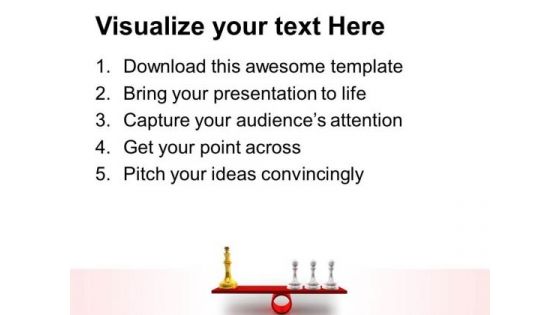 Chessmen On Scales Competition PowerPoint Templates And PowerPoint Themes 0612