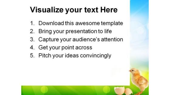 Chick New Born Animals PowerPoint Themes And PowerPoint Slides 0511