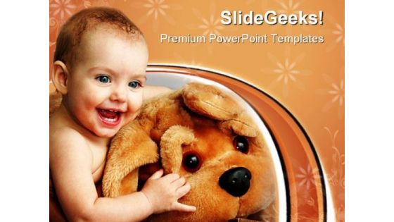Child With A Toy Baby PowerPoint Themes And PowerPoint Slides 0711