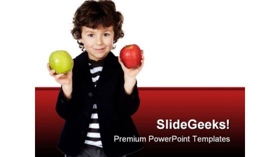 Child With Apple Food PowerPoint Themes And PowerPoint Slides 0511