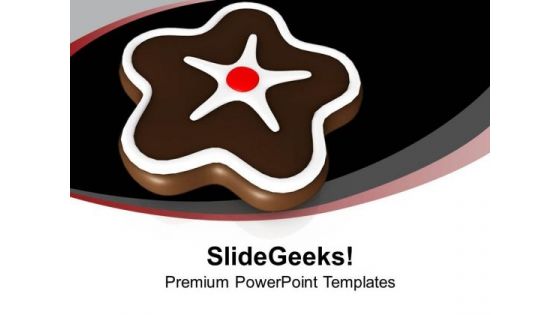 Chocolate Cookie For Celebration PowerPoint Templates Ppt Backgrounds For Slides 0513