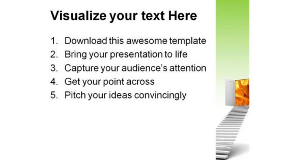 Choice Of Way Nature PowerPoint Template 0910