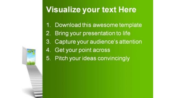 Choice Of Way Nature PowerPoint Template 0910