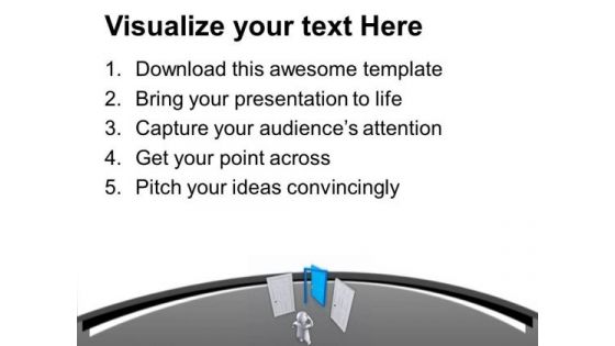 Choose The Correct Door For Success PowerPoint Templates Ppt Backgrounds For Slides 0613