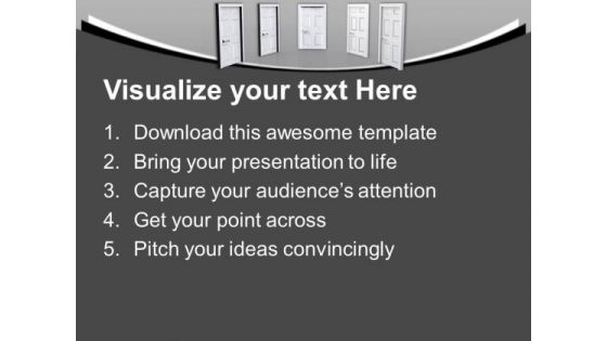 Choose The Right Door For Right Solution Market PowerPoint Templates Ppt Backgrounds For Slides 0413