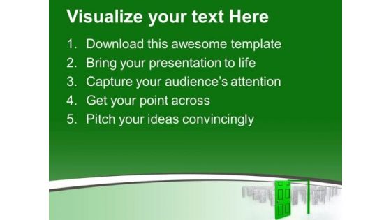 Choose The Right Door Of Success PowerPoint Templates Ppt Backgrounds For Slides 0413