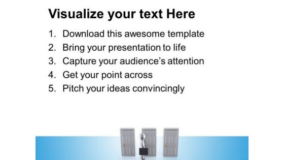 Choose The Right Door Of Success PowerPoint Templates Ppt Backgrounds For Slides 0613