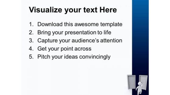 Chosse Right Door For Better Solution PowerPoint Templates Ppt Backgrounds For Slides 0413