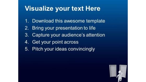Chosse Right Door For Better Solution PowerPoint Templates Ppt Backgrounds For Slides 0413
