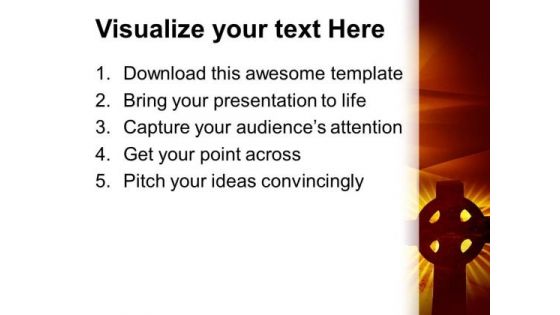 Christian Cross Background Religion PowerPoint Templates And PowerPoint Themes 0712