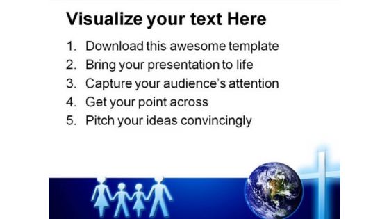 Christian Family Religion PowerPoint Template 0610