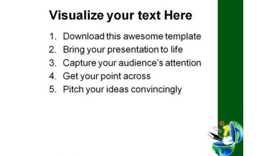 Christian Globe Religion PowerPoint Themes And PowerPoint Slides 0211