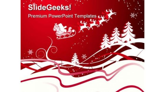 Christmas Abstract Beauty PowerPoint Template 1010