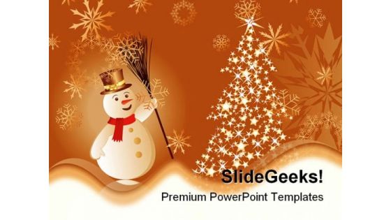 Christmas Background Beauty PowerPoint Template 1010