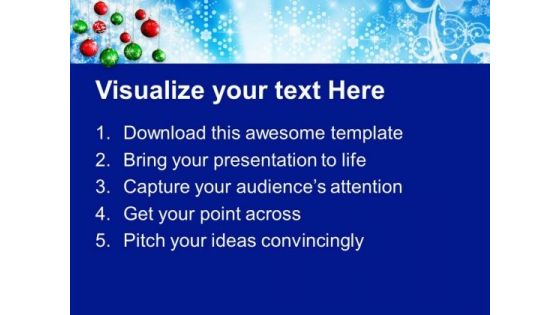 Christmas Background With Baubles Holiday PowerPoint Templates Ppt Backgrounds For Slides 1112