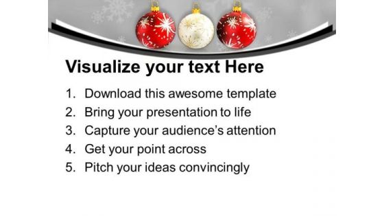Christmas Balls Decorations Background PowerPoint Templates Ppt Backgrounds For Slides 1112