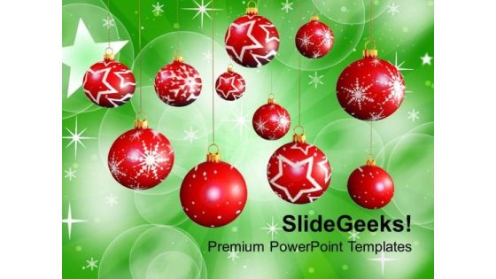 Christmas Balls Winter Holidays PowerPoint Templates Ppt Backgrounds For Slides 1112