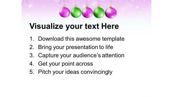 Christmas Baubles For Decoration Background PowerPoint Templates Ppt Backgrounds For Slides 1112