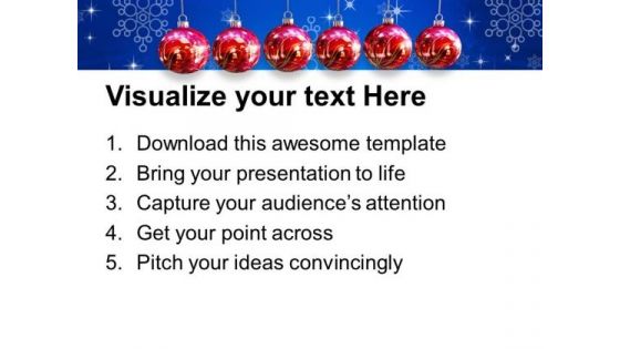 Christmas Baubles Hanging On Abstract PowerPoint Templates Ppt Backgrounds For Slides 1112