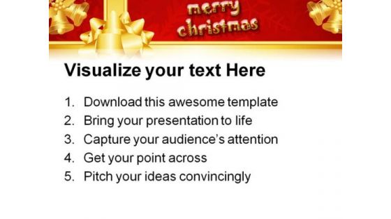 Christmas Bow Festival PowerPoint Templates And PowerPoint Backgrounds 0511