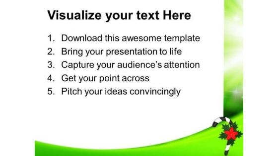Christmas Candy Stick Holidays PowerPoint Templates Ppt Backgrounds For Slides 1212