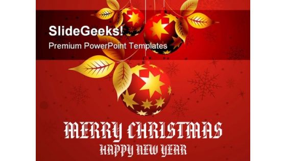 Christmas Concept Festival PowerPoint Templates And PowerPoint Backgrounds 0811
