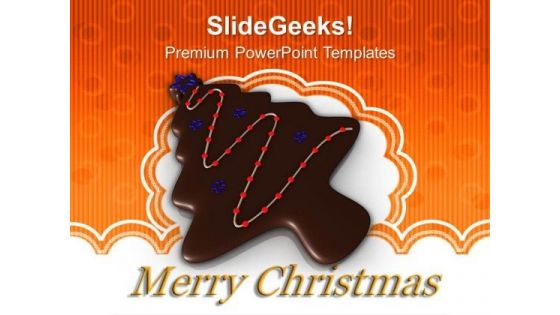 Christmas Cookie Background Template PowerPoint Templates Ppt Backgrounds For Slides 0513