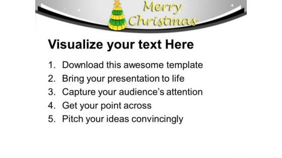 Christmas Cubed Tree Winter Holidays PowerPoint Templates Ppt Backgrounds For Slides 0113