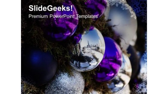 Christmas Decoration Balls PowerPoint Templates Ppt Backgrounds For Slides 0613