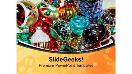 Christmas Decoration Items For Lively Effect PowerPoint Templates Ppt Backgrounds For Slides 0513
