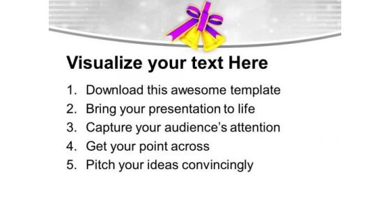 Christmas Decorative Bells For Celebration PowerPoint Templates Ppt Backgrounds For Slides 0513