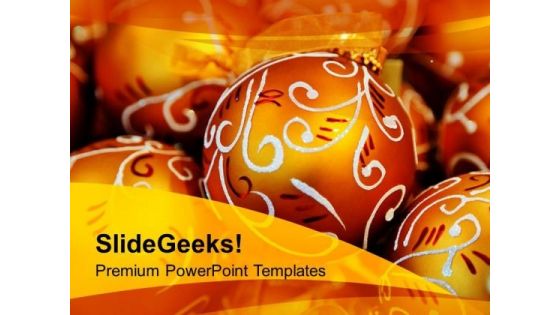 Christmas Filigree For Decoration PowerPoint Templates Ppt Backgrounds For Slides 0513