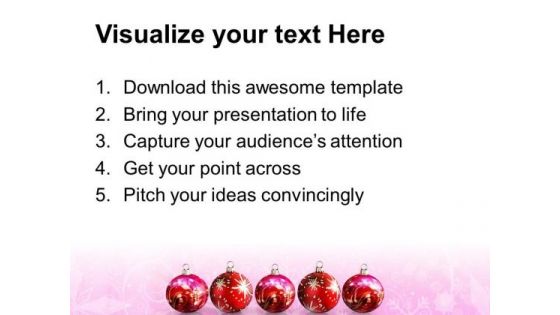 Christmas Hanging Baubles Festival PowerPoint Templates Ppt Background For Slides 1112