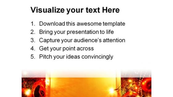 Christmas Lights Frame Beauty PowerPoint Themes And PowerPoint Slides 0511