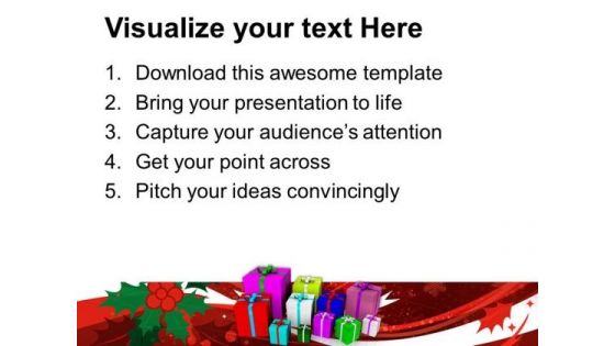 Christmas Presents Shopping PowerPoint Templates And PowerPoint Themes 0912