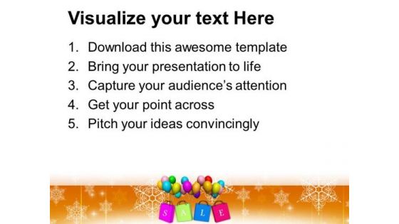 Christmas Sale And Balloons Shopping PowerPoint Templates Ppt Backgrounds For Slides 1112