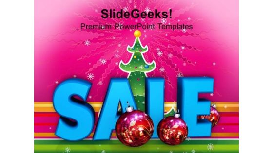 Christmas Sale And Filigree Decoration Events PowerPoint Templates Ppt Backgrounds For Slides 1112