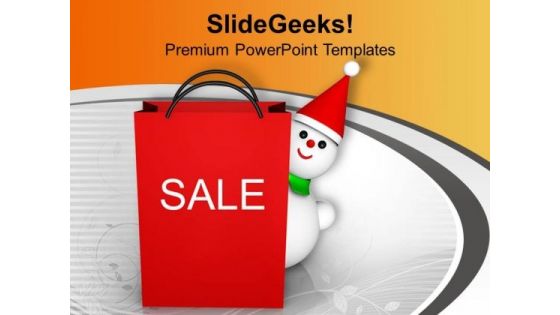 Christmas Sale Isolated Celebration Paper PowerPoint Templates Ppt Backgrounds For Slides 1212
