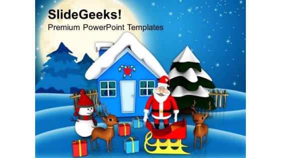 Christmas Scene Holidays PowerPoint Templates Ppt Backgrounds For Slides 1212