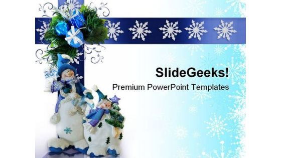 Christmas Snowman Festival PowerPoint Themes And PowerPoint Slides 0711