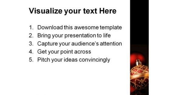 Christmas Spheres Festival PowerPoint Themes And PowerPoint Slides 0511