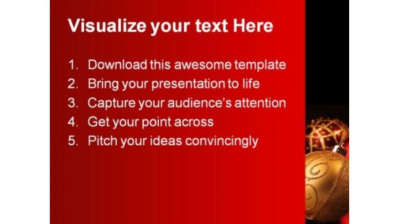 Christmas Spheres Festival PowerPoint Themes And PowerPoint Slides 0511