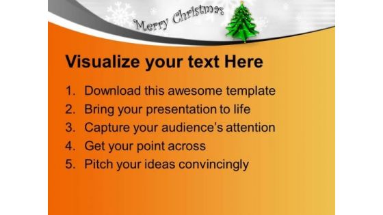 Christmas Tree Background Festival Celebration PowerPoint Templates Ppt Backgrounds For Slides 0113