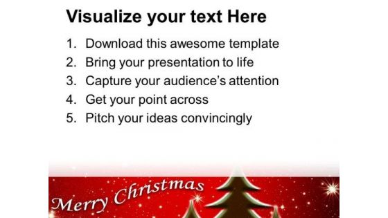 Christmas Tree For Celebration PowerPoint Templates Ppt Backgrounds For Slides 0613