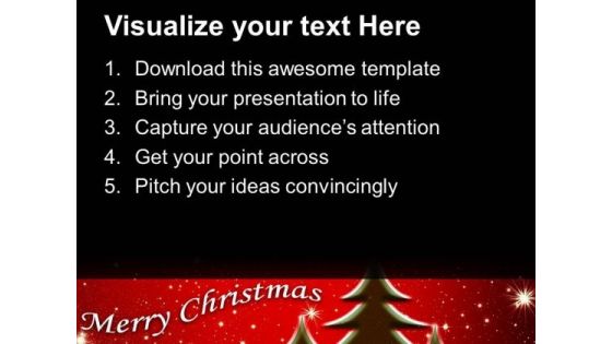 Christmas Tree For Celebration PowerPoint Templates Ppt Backgrounds For Slides 0613