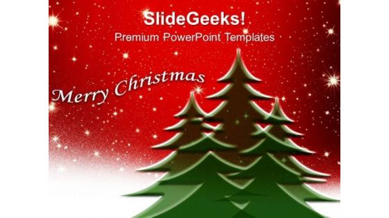 Christmas Tree For Celebration PowerPoint Templates Ppt Backgrounds For Slides 0613