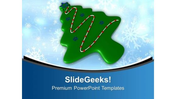 Christmas Tree In Form Of Cookie PowerPoint Templates Ppt Backgrounds For Slides 0113