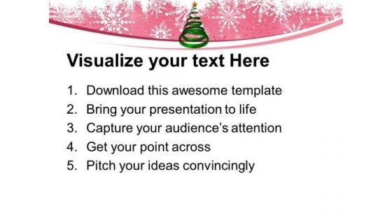 Christmas Tree In Spiral Form With Star PowerPoint Templates Ppt Backgrounds For Slides 1212
