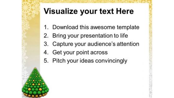 Christmas Tree Made Of Spheres Festival PowerPoint Templates Ppt Backgrounds For Slides 1112